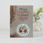 Family Christmas Photo Card Einladung (Stehend Vorderseite)