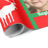 Family Christmas Photo Geschenkpapier (Rolleneckpunkt)