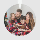 Family Christmas Photo , Merry Christmas Ornament (Rückseite)