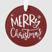 Family Christmas Photo , Merry Christmas Ornament (Vorderseite)