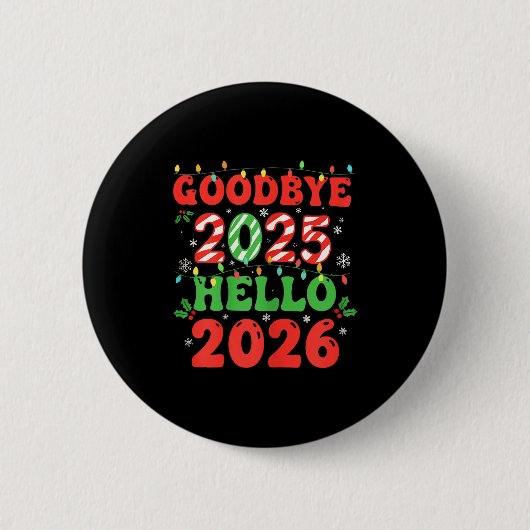 Family Christmas Shirts Matching 2025, Funny Nye H Button (Vorderseite)