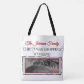 Family Christmas Shopping Weekend Crimson Ornament Tasche (Vorderseite)