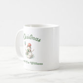 Family Christmas | Snowman Family Name Kaffeetasse (Vorderseite Links)