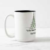 Family Christmas Tree Story Gift - t-shirt Zweifarbige Tasse (Links)