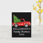 Family Christmas Vintage Truck D Long G Karte (Gelbe Blume)