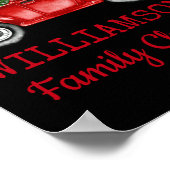 Family Christmas Vintage Truck D T Shirt Poster (Ecke)