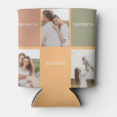 Family Collage Foto | Dankbar gesegnet dankbar Dosenkühler (Vorderseite)