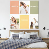 Family Collage Foto | Dankbar gesegnet dankbar Leinwanddruck (Insitu (Schlafzimmer))