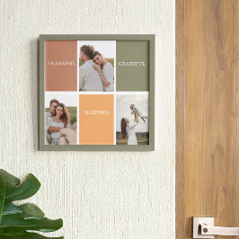 Family Collage Foto | Dankbar gesegnet dankbar Poster