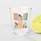 Family Collage Foto | Dankbar gesegnet dankbar Schnapsglas (Vorderseite)