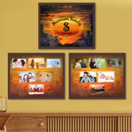 Family Collage Sunset Plaza Marina 2584 Bilderwand Sets