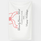 Family comes first red bow family name holidays banner (Vertikal)