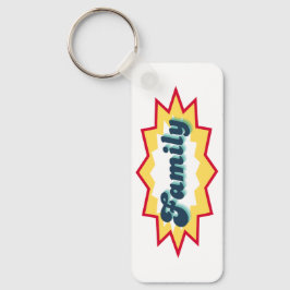 Family, comic book pop design schlüsselanhänger