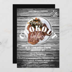 Family Cookout Barbecue Steak Event Party Flyer Einladung
