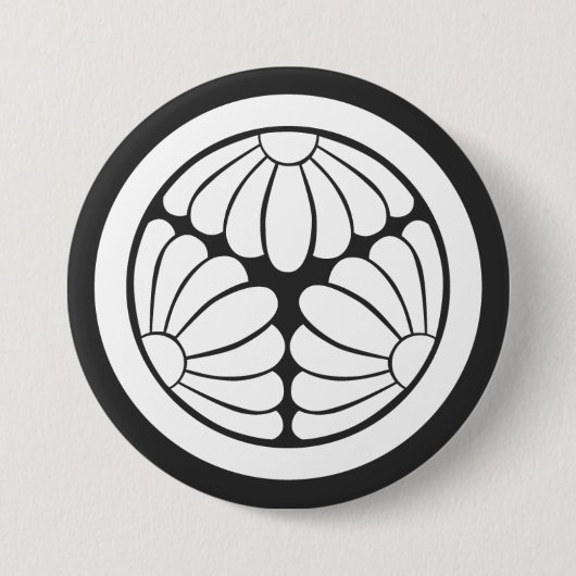 [Family Crests] A circle in 3 chrysanthemum flower Button (Vorderseite)