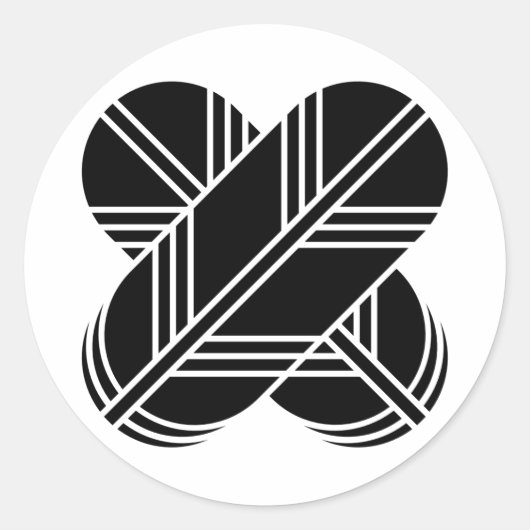 [Family Crests] Crossed hawk feathers Runder Aufkleber (Vorderseite)