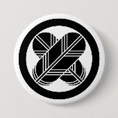 [Family Crests] Crossed hawk feathers with circle Button (Vorderseite)