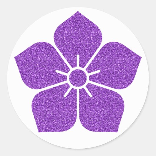 [Family Crests] Kikyo flower Button Runder Aufkleber (Vorderseite)