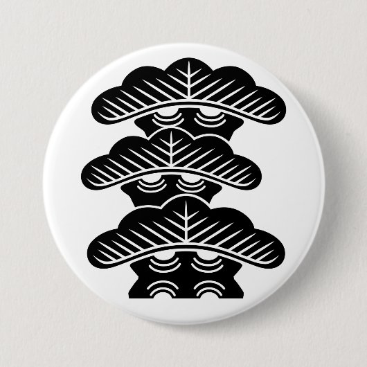 [Family Crests] Left-aligned 3tiered pine trees Button (Vorderseite)