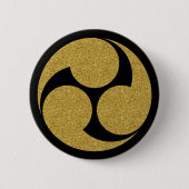 [Family Crests] Left-hand Mitsudomoe Runde Button (Vorderseite)