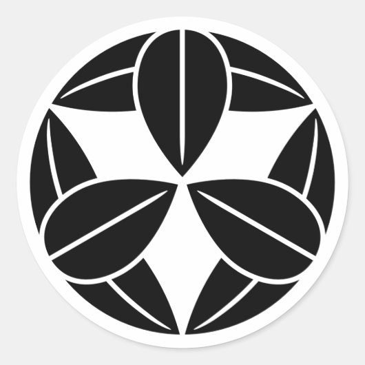 [Family Crests] Nine bamboo leaves Runder Aufkleber (Vorderseite)