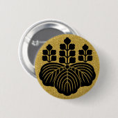 [Family Crests] Paulownia 5-7kiri Button (Vorne & Hinten)