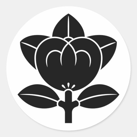 [Family Crests] Tachibana flower Runder Aufkleber (Vorderseite)