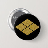 [Family Crests] Takeda-bishi Round Button (Vorne & Hinten)