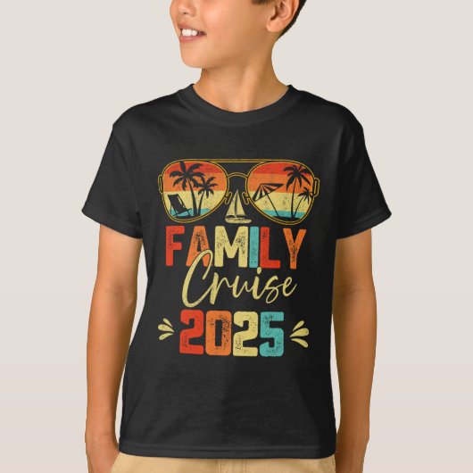 Family Cruise 2025 Beach Matching Sommerurlaub T-Shirt (Vorderseite)