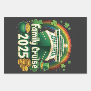 Family Cruise 2025 St. Patrick’s Matching Lucky Geschenkpapier Set
