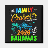 Family Cruise 2026 Bahamas Cruising Together Squad Magnet (Vorne)