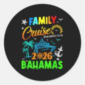 Family Cruise 2026 Bahamas Cruising Together Squad Runder Aufkleber (Vorderseite)