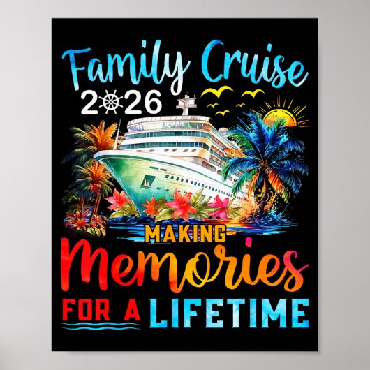 Family Cruise 2026 Group Matching Cruisin Together Poster (Vorne)