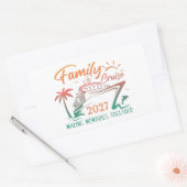 Family Cruise 2027: Erinnerungen zusammenführen Rechteckiger Aufkleber (Umschlag)