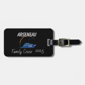 FAMILY CRUISE Black Personalize Gepäckanhänger (Vorderseite horizontal)