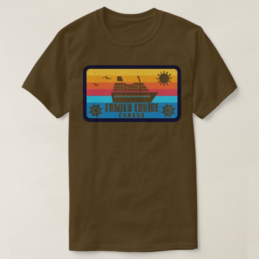 Family Cruise Canada Retro Style T-Shirt (Design vorne)