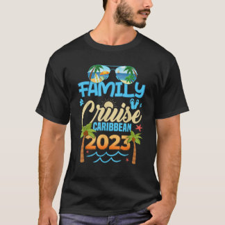 Family Cruise Caribbean 2023 Sommermatching Vacat T-Shirt