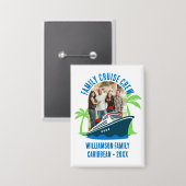FAMILY CRUISE CREW Photo Destination Vacation Button (Vorderseite/Rückseite)