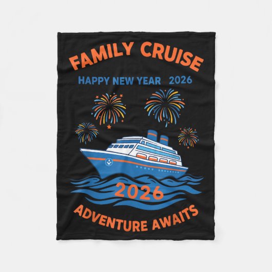 Family Cruise Happy New Year 2026 Adventure  Fleecedecke (Vorderseite)
