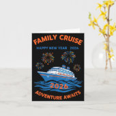 Family Cruise Happy New Year 2026 Adventure  Karte (Gelbe Blume)