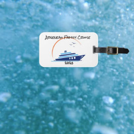 FAMILY CRUISE Orange Blue Personalize Gepäckmarke Gepäckanhänger