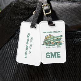 Family Cruise Retro Vacation Gepäckanhänger