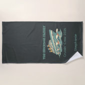 Family Cruise Retro Vacation Strandtuch (Vorderseite)