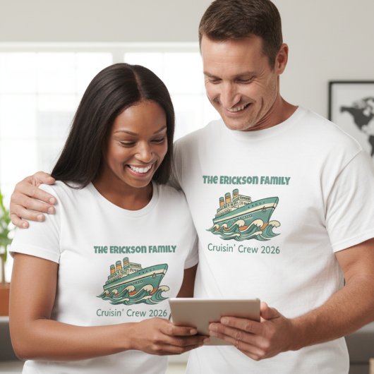 Family Cruise Retro Vacation Tee