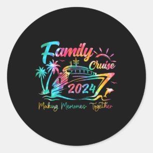 Family Cruise Shirt 2024 Urlaub Erinnerungen mache Runder Aufkleber