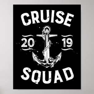 Family Cruise Squad 2019 T Shirt Urlaub Vintag Poster