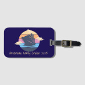 Family Cruise Sunset Personalize Gepäckanhänger (Vorderseite (Horizontal))