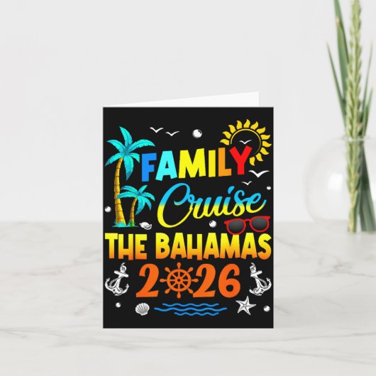Family Cruise The Bahamas 2026 Summer Matching Vac Karte (Vorderseite)