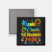 Family Cruise The Bahamas 2026 Summer Matching Vac Magnet (Vorderseite/Rückseite)