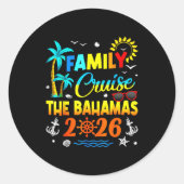 Family Cruise The Bahamas 2026 Summer Matching Vac Runder Aufkleber (Vorderseite)